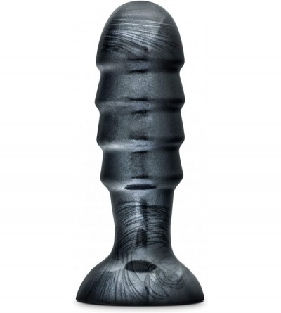Anal Sex Toys Bruiser - Oversized Ridged Anal Probe Hygienic Non Porous Body Safe Sex Toy for Anal Sex Play - Metallic Black ...