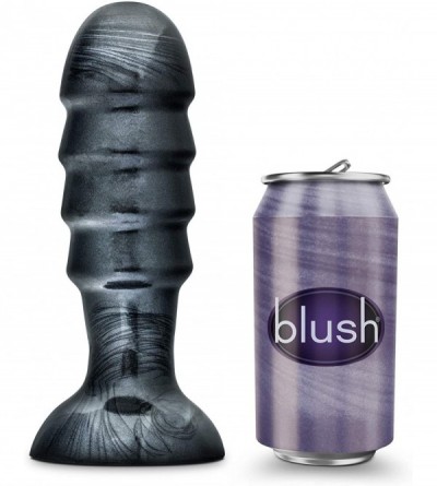 Anal Sex Toys Bruiser - Oversized Ridged Anal Probe Hygienic Non Porous Body Safe Sex Toy for Anal Sex Play - Metallic Black ...