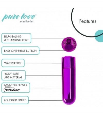 Vibrators Mini Bullet Vibrator- Rechargeable- Travel Size- Adult Sex Toy- Purple Color - Purple - C118UWNI72C $13.06