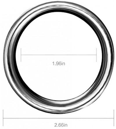 Penis Rings Stainless Steel Thick Penis Male Cock Rings- 1.96 inch - C312O7KG44F $6.05