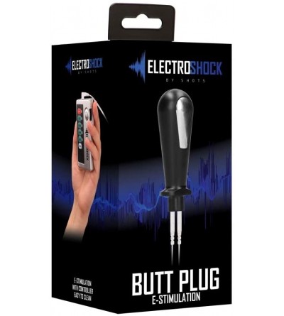 Anal Sex Toys Electro Shock Butt Plug E-Stimulation- Black - C918MI3WTH6 $26.54