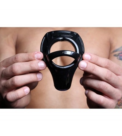 Penis Rings Armour Tug Cock Ring and Ball Stretcher- TPR/Silicon Blend- Body Ring- Perineum Stimulator- Durable- Comfortable-...