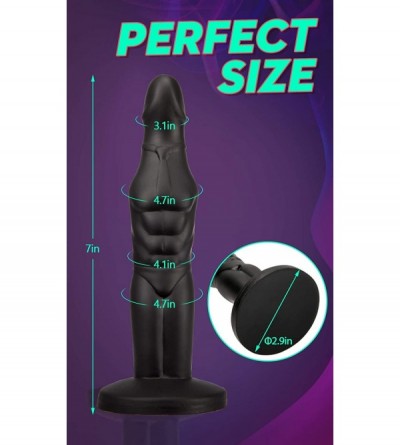 Dildos Anal Sex Toy for Men Muscle Man Fantasy Dildo with Large Suction Cup for Hands Free Prostate Stimulation- Waterproof A...