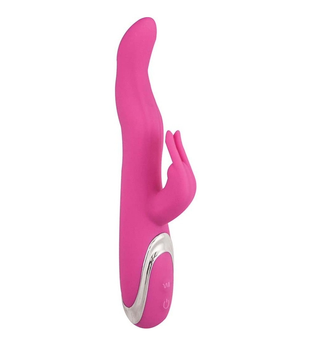 Vibrators Surenda Bunny Teaser Vibrator - Pink with Free Bottle of Adult Toy Cleaner - CQ1297NIGYJ $44.46