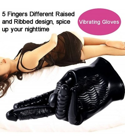 Vibrators Redvive Top Vibrator Flirting Magic Massage Glove Clitoris Stimulator Sex Toys for Adult Black - CC18OTU97LU $6.14