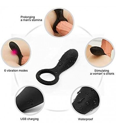 Penis Rings Unique Experience USB Rechargeable Soft Smooth Skin-Friendly Oral Tongue Simulator Medical Silicone Stimulating P...