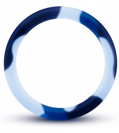 Penis Rings Performance Camo Silicone Cock Ring- Soft- Stretchy- Sex Toy for Men- Sex Toy for Couples - Blue Camouflage - C81...