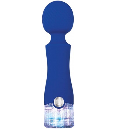 Vibrators Love Is Back Dazzle Silicone Rechargeable Wand Massager Vibrator- Blue - CA18A652CWY $50.60