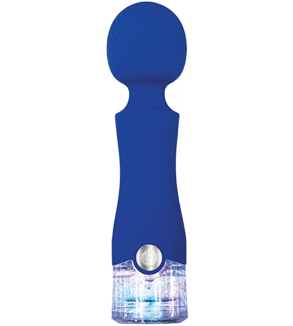 Vibrators Love Is Back Dazzle Silicone Rechargeable Wand Massager Vibrator- Blue - CA18A652CWY $24.26