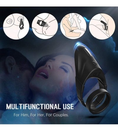 Penis Rings Silicone Male Enhancement Exercise Vibrating Duck Rings for Men for Sex Waterproof Electric Vibrate Multi Speeds ...