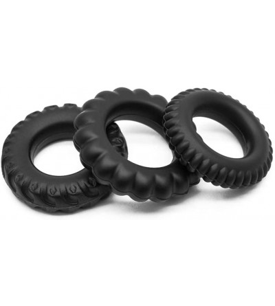 Penis Rings 3PCS Pênňís Ring Set Stretchy Silicone Cocck Rings Set for Men Longer Harder érêctíõň - C618AHEDEIZ $6.40