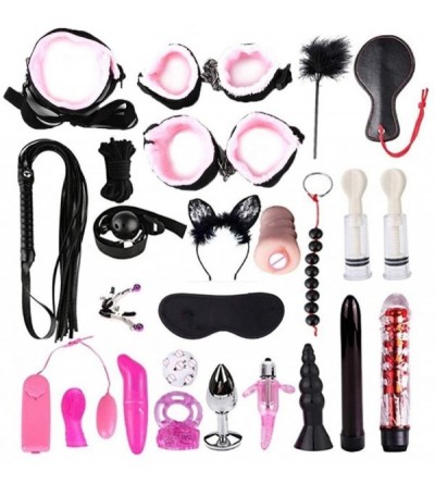 Restraints Adjustable Bondage Set for Couple Bedroom Special Sxx Toys (Color Pink) - Pink - CH19HH68ER5 $37.73