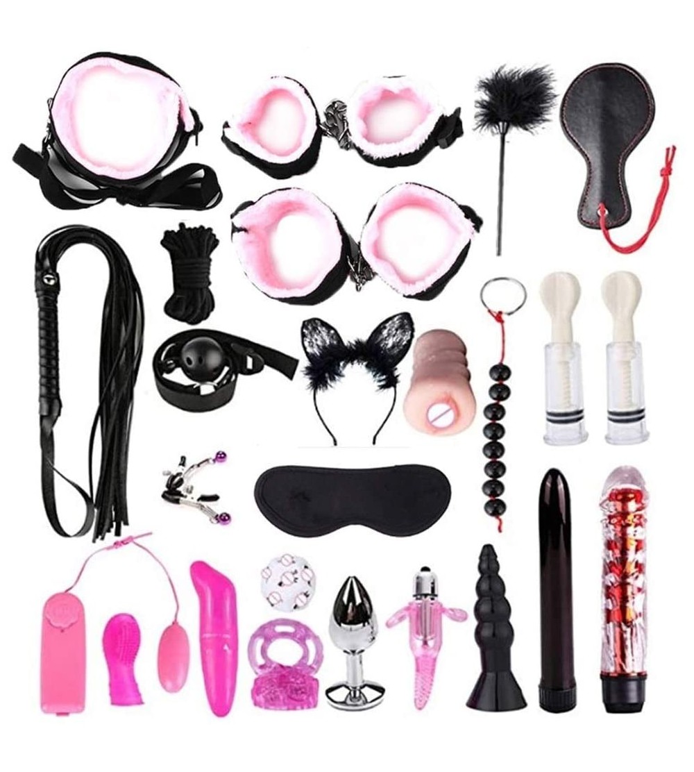 Restraints Adjustable Bondage Set for Couple Bedroom Special Sxx Toys (Color Pink) - Pink - CH19HH68ER5 $37.73
