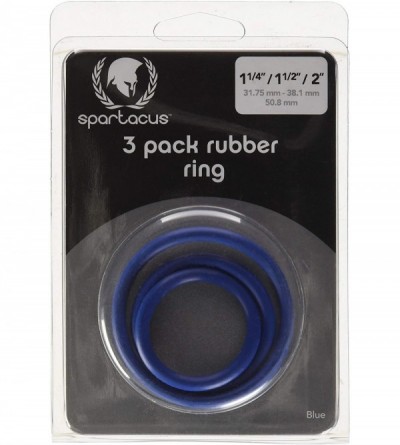 Penis Rings Rubber Cock Ring- 3-Pack (Multi Color Pack) - Blue - CW113KWXAR1 $10.30