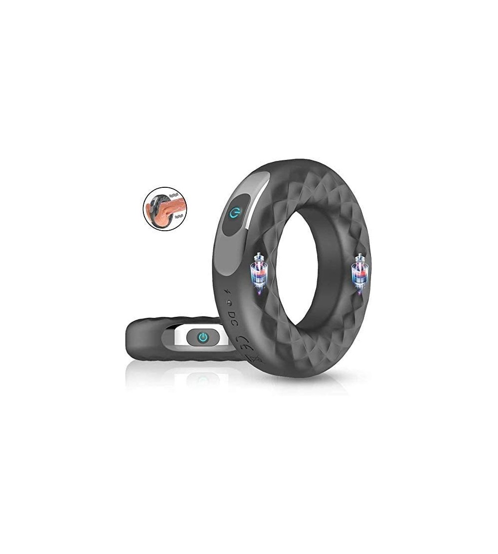 Penis Rings Wearable Dual-Motor Vibrating Cock Ring- Penis Ring Vibrator for Clitoral Stimulation- 10-Frequency Vibration Cou...