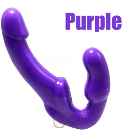 Vibrators Rechargeable Remote Control Strapless Strap-On Vibrator Sex Toy Sex Product for Lesbian (Purple) - Purple - C81932G...