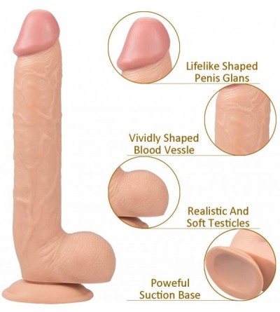 Dildos Thrusting Dildo for Women Anal Dildo for Men- Lifelike Huge Dildo with Strong Suction Cup for Hands-free Play-Realisti...