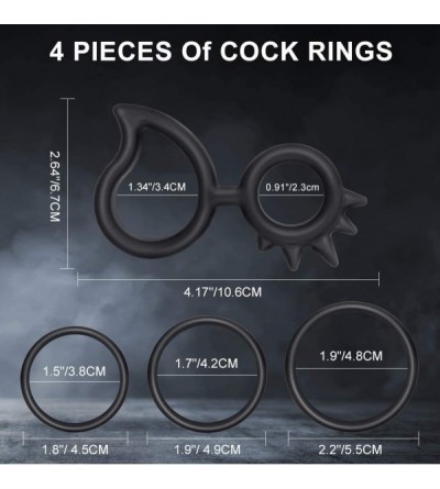 Penis Rings Cock Ring Liquid Silicone Penis Ring for Men Longer Harder Stronger Erection-Bird Shape-4PCS - CC19DAQ4MSE $11.43