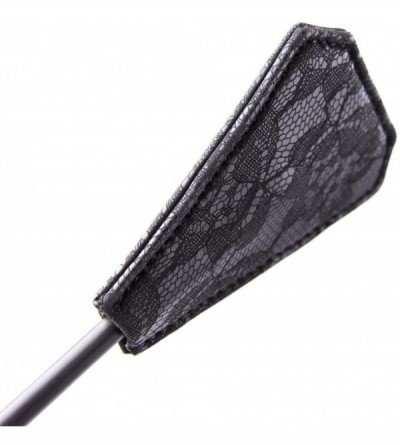 Paddles, Whips & Ticklers 2-in-1 Fine Feather Tickle and Leather Paddle Whip with Silk Eye Mask - C6190WIH86U $21.82