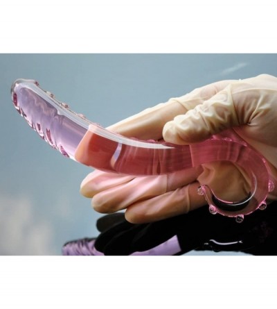 Anal Sex Toys Pink Pyrex Glass Dildo Artificial Penis Crystal Fake Anal Plug Prostate Massager Masturbate Sex Toy for Adult G...