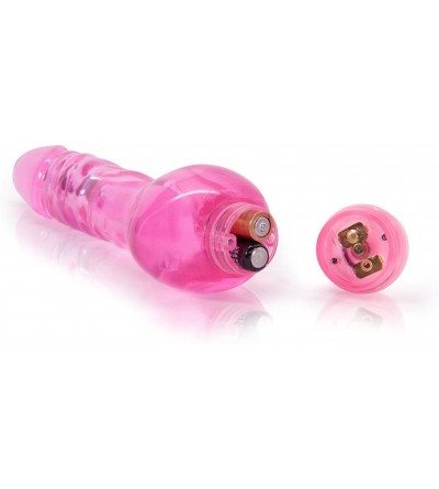Dildos 6.5" Beginner Vibrating Waterproof Multispeed Vibrating Dildo (Pink) - CI11MOLMID7 $14.38