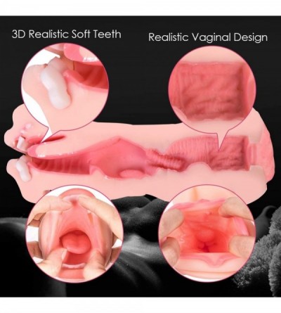 Male Masturbators Male Masturbators Cup- Pocket Pussy with Realistic Mouth and Vagina for Oral Sex and Pussy Sex- Man Masturb...