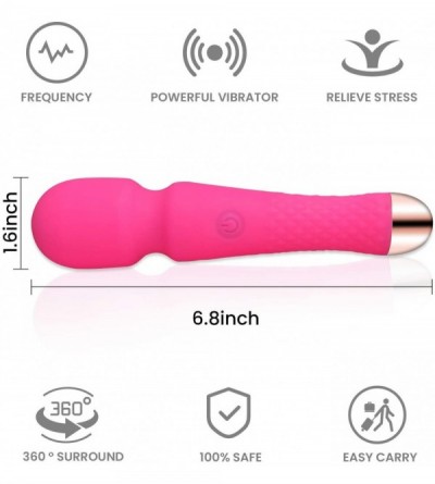 Vibrators Personal Wand Massager Handheld Cordless Massage Wand Waterproof USB Rechargeable Massage 7 Vibrations Skin Soft Si...
