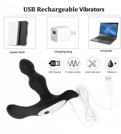 Vibrators Prostate Massager Anal Sex Toys with 10 Vibration Modes Silicone Rechargeable Vibrator for Anal Sex- G Spot - 100% ...
