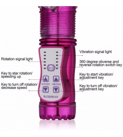 Vibrators Waterproof Rabbit Dildo Vibrator G-spot Massager Multispeed Sex Toy Pink Adult - CO12O0VR2ZK $17.38