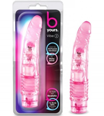 Novelties 9" Soft Thin Realistic Vibrating Dildo Powerful Multi Speed Long Veiny Vibrator Sex Toy for Women - Pink - CA117BLS...