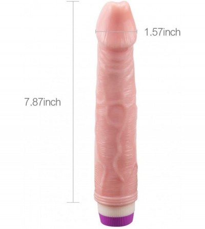 Vibrators Romi 7.87 inch Soft G-Spot Vibrating Dildo Realistic Penis Clitoral Anal Stimulation Pleasure Wand Adult Sex Toy fo...