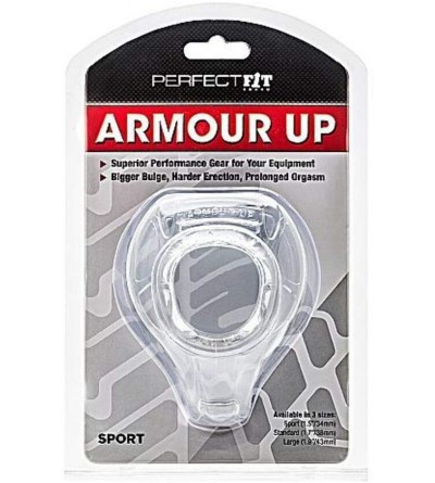 Male Masturbators Armour Up Sport Cock Ring- TPR/Silicone Blend- Body Ring- Durable- Comfortable- Moderate Fit- Clear - CN11G...