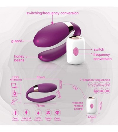 Vibrators Couple Vibrator for Clitoral- G-Spot Stimulation with 7 Pulsating & Powerful Vibration Patterns- Wireless Remote Co...