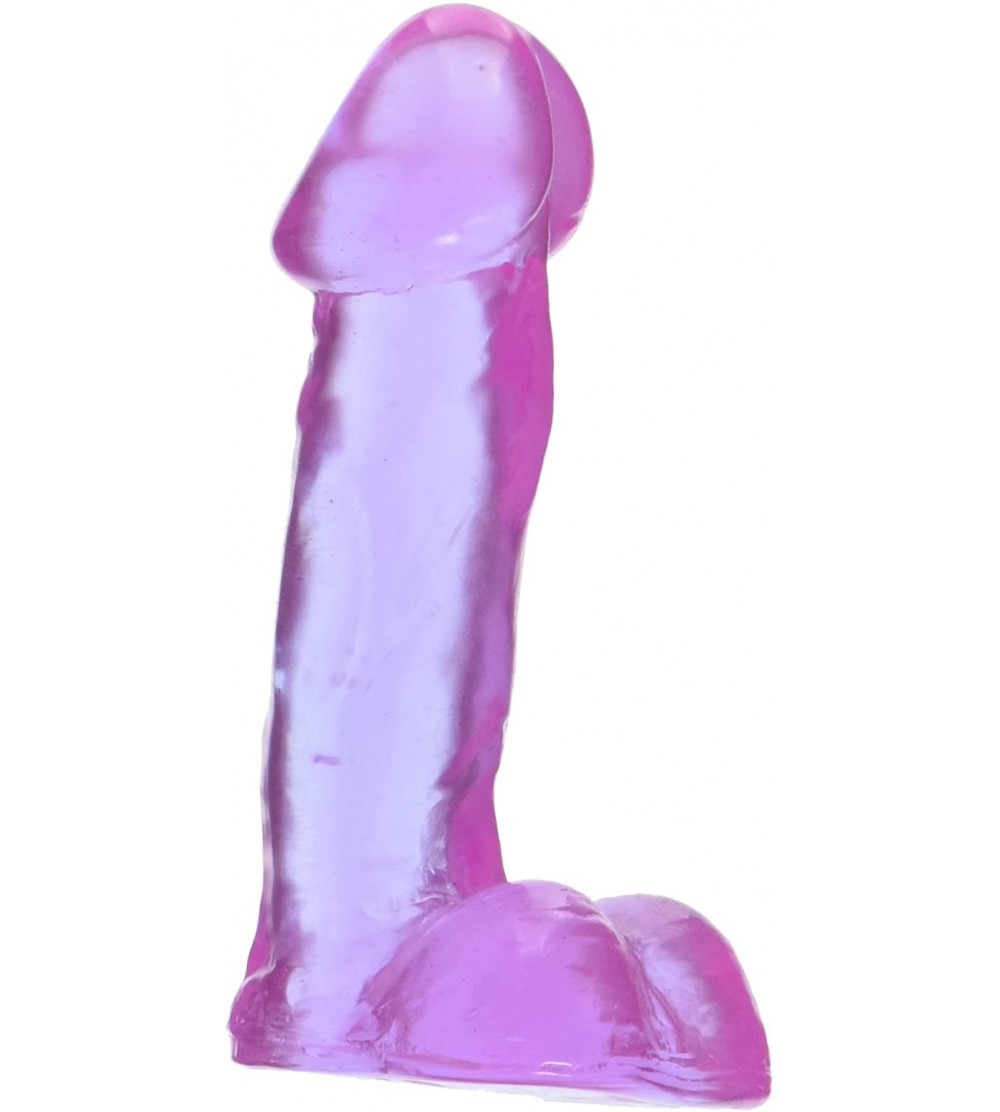 Dildos Cock with Balls Dildo- Purple- 3 Inch- 2.4 Ounce - Purple - C111K096PR5 $6.12