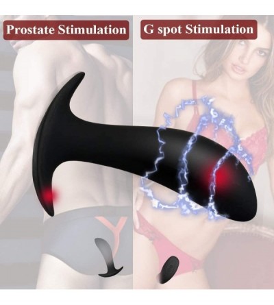 Anal Sex Toys Vibrating Butt Plug Electric Shock Anal Plug Vibrator Male Sex Toy Prostate Massager-Anal Trainer 8 Vibration&E...