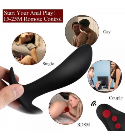 Anal Sex Toys Vibrating Butt Plug Electric Shock Anal Plug Vibrator Male Sex Toy Prostate Massager-Anal Trainer 8 Vibration&E...