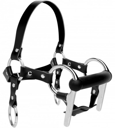 Gags & Muzzles Steed Silicone Bit and Bridle Head Harness - C1186MZ5TMG $53.87