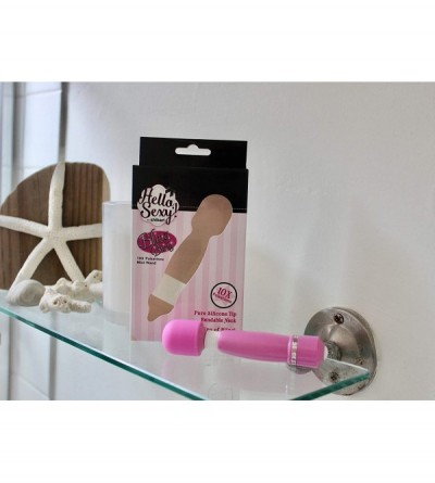 Anal Sex Toys Hello Bling Bling- 10x Mini Wand Massager- Pink - Pink - C8183R566HU $6.06