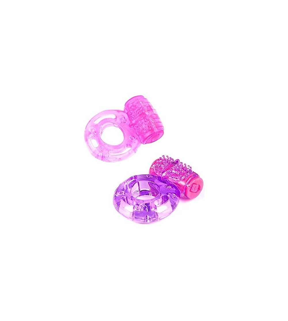Penis Rings 4 Pcs Set Waterproof Soft Stretchy C&óck Ríng Vibranting Butterfly Rings Men' Flexible Vibrator Rings (Pink) - C2...