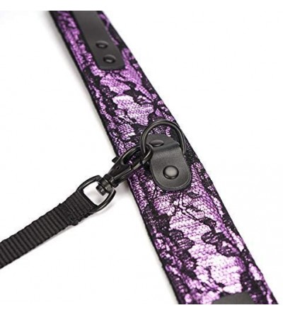 Restraints Lace Choker Leather Neck Collar and Leash Kit for Women - CC12DDXO2JR $12.34