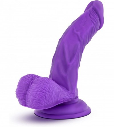 Vibrators Ruse - Magic Stick - 7" Realistic Bright G Spot Stimulating Curved Dildo - Cock and Balls Dong - Suction Cup Harnes...