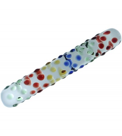 Vibrators Glass Pleasure Wand- Rainbow Mege Nubby - CY1120MW6DH $22.23
