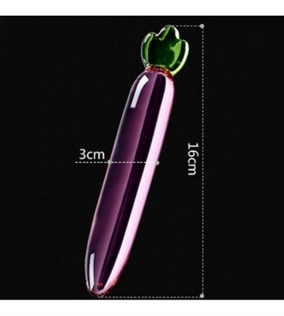 Anal Sex Toys 5Types Vegetable and Fruit Shape Crystal Dildo Glass Butt Plug Cute Novelty Adult Sex Toys (Pink-Carrot) - Pink...