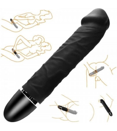Vibrators Realistic Vibrators for Her Clitoris and G-spot Stimulator- Dildo Silicone Massage Stick for Women Sex Toys Waterpr...