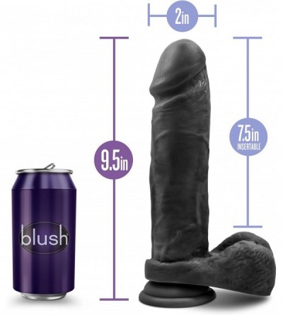 Dildos Au Naturel Bold Massive 9 Inch Realistic Dual Density Dildo- Sex Toy for Women- Sex Toy for Adults- Black - C218RSU07C...