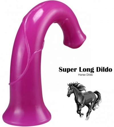 Dildos 16.5" Realistic Horse Dildo Extra Long Soft Huge Penis Sex Toy with Strong Suction Cup Curved Shaft for Hands-Free Vag...