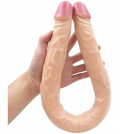 Dildos 21'' Body-Safe Silicone Flexible Waterproof Double-Ended Ďîlldɔ-Wand Ma'ssa-ger Adûllt Toy for Female (Flesh Color) - ...