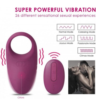 Penis Rings Winni Remote Control Vibrating Cock Ring - Waterproof Rechargeable Penis Ring Vibrator - Sex Toy for Male Longer ...