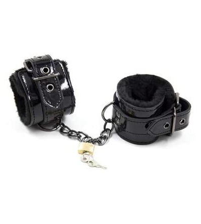 Blindfolds Lace Sexy Blindfold Plush Handcuffs Binding Game Props Women Cosplay Purpler (Black) - C319GU7LGDG $17.87
