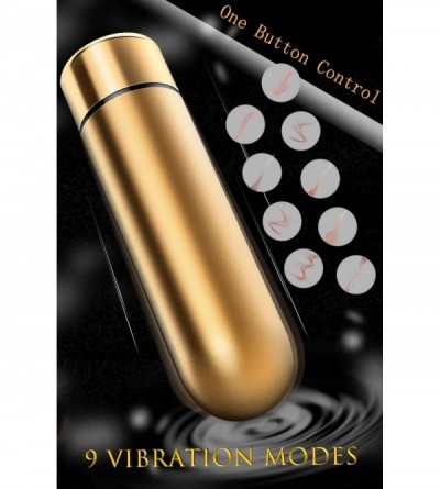 Vibrators Portable Metal Bullet Vibrator for Clit Stimulation- 9 Vibration Modes Powerful Quiet Vibrating Discreet Sex Toys R...